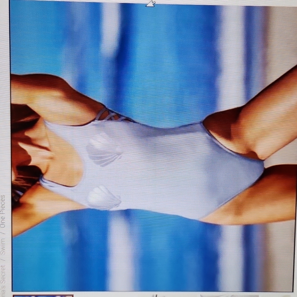 PINK Victoria's Secret Light Blue One Piece Swimsuit